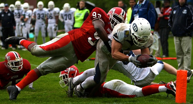 The London Blitz playing against the Amsterdam Crusaders.