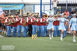A traditional Slovene band takes the field before the Domžale Tigers (Photo courtesy of Darja Povirk)