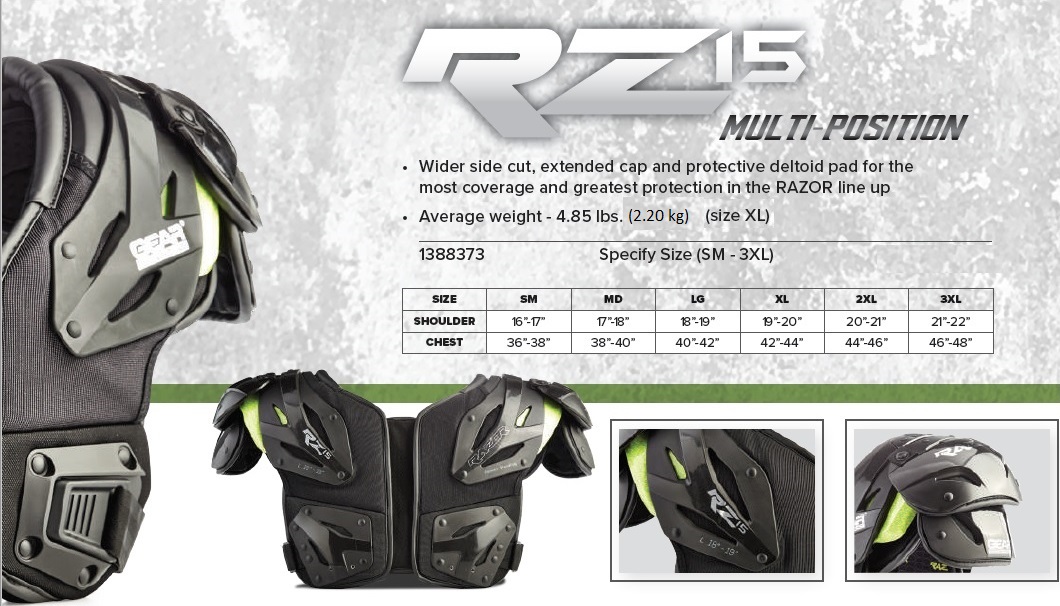 Razor RZ15 Shoulder Pad Description 2