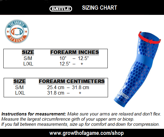 Forearm Size Chart