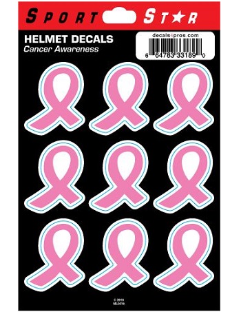 Pink Ribbon Stickers | 100 Pack | Official Breast Cancer Awareness Decal |  Perfect for Helmets, Fundraiser Events & More!